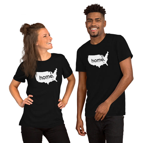 Home - On Map Of America Short-sleeve unisex t-shirt - Mainstream Freedom